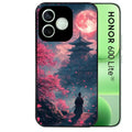Coque noire pour Honor 600 LITE avec motif samourai cerisier protection antichoc personnalisée
