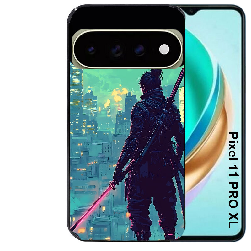 Coque pour Pixel 10 / 11 / PRO / XL samourai cerisier