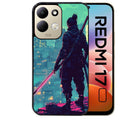 Coque pour Redmi 17 et 17C 4G 5G samourai cerisier