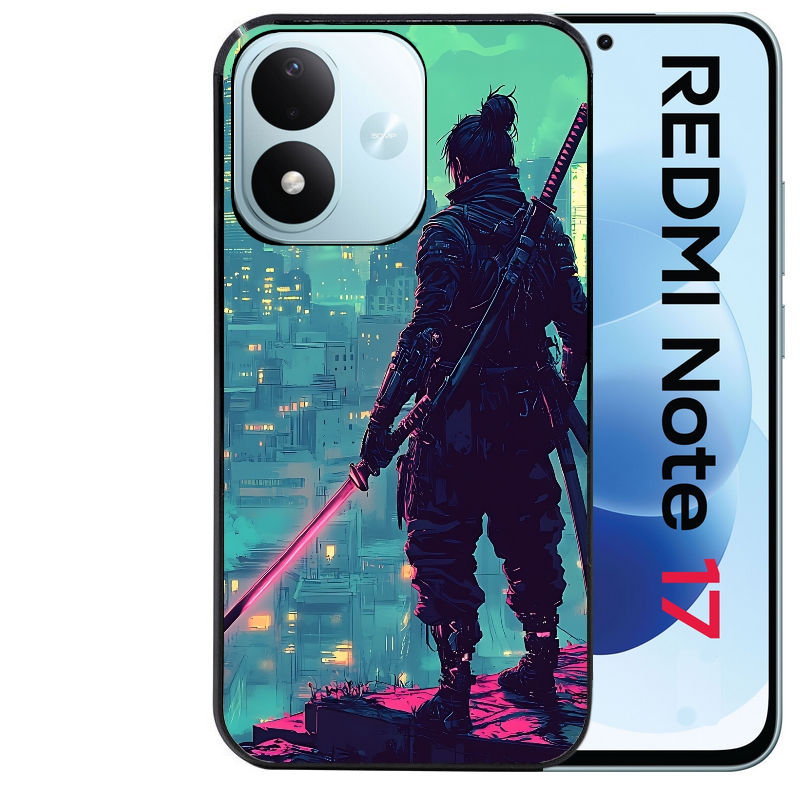 Coque pour Redmi Note 17 et PRO 4G 5G Max samourai cerisier