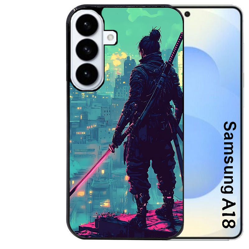 Coque pour Galaxy A08 A18 A28 A38 A58 samourai New York