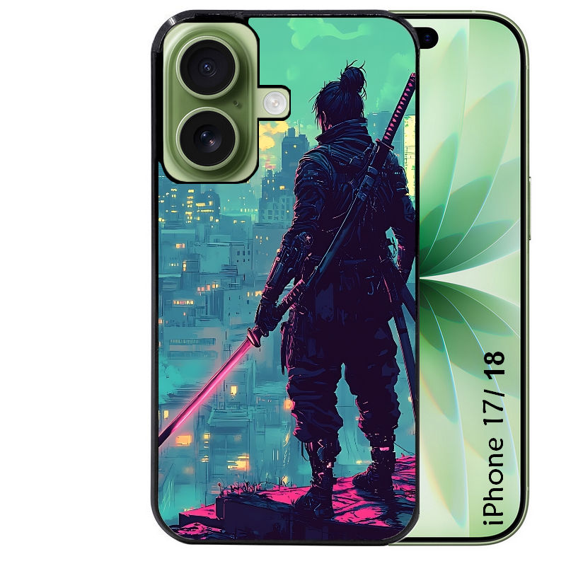 Coque pour Iphone 18 / PRO / PRO MAX / 18E samourai cerisier