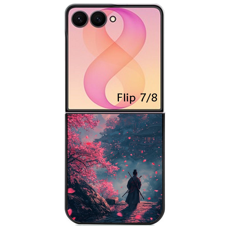 Coque pour Z FLIP 6 7 8 samourai cerisier