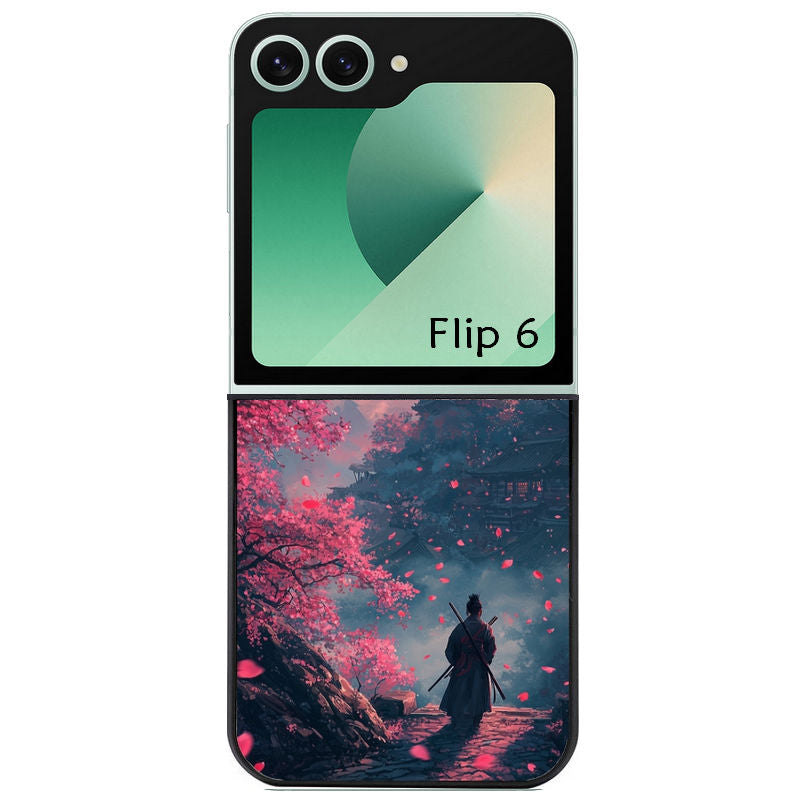 Coque pour Z FLIP 6 7 8 samourai cerisier