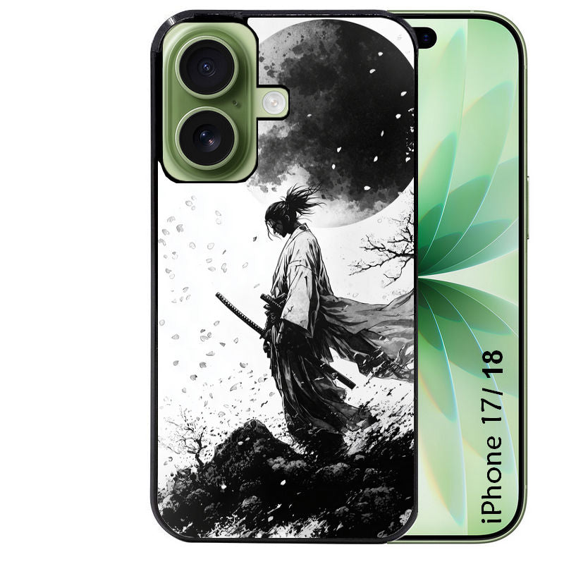 Coque pour Iphone 18 / PRO / PRO MAX / 18E samourai et lune