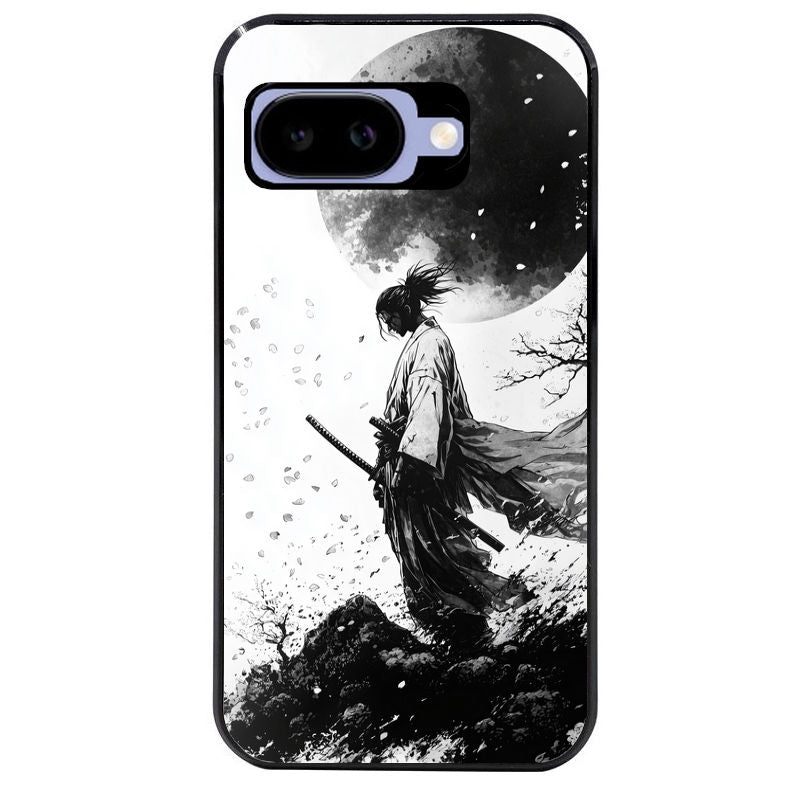 Coque pour Pixel 8A 9A 10A samourai et lune