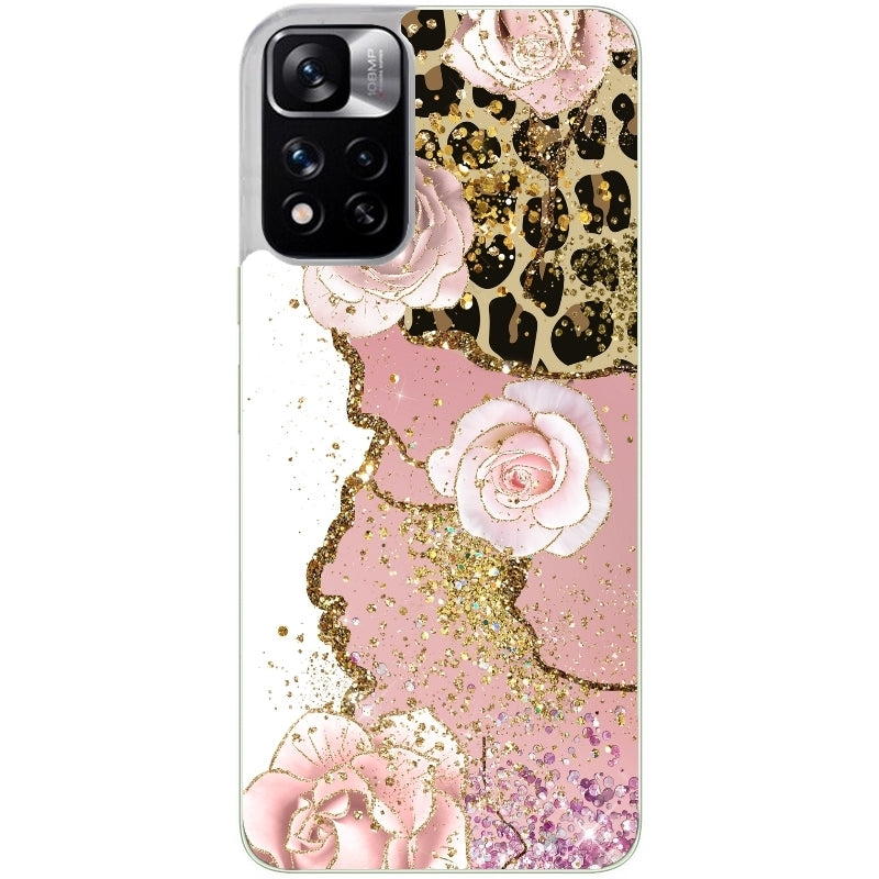 Coque taperso pour Redmi Note 12 4G 5G PRO 4G avec motif marbre fleur leopard protection antichoc personnalisée