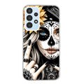 Coque taperso pour Galaxy A13 4G et 5G A23 A53 avec motif tete de mort tatoo protection antichoc personnalisée
