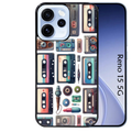 Coque noire taperso pour OPPO Reno 15 et F FS 5G avec motif cassette multi protection antichoc personnalisée