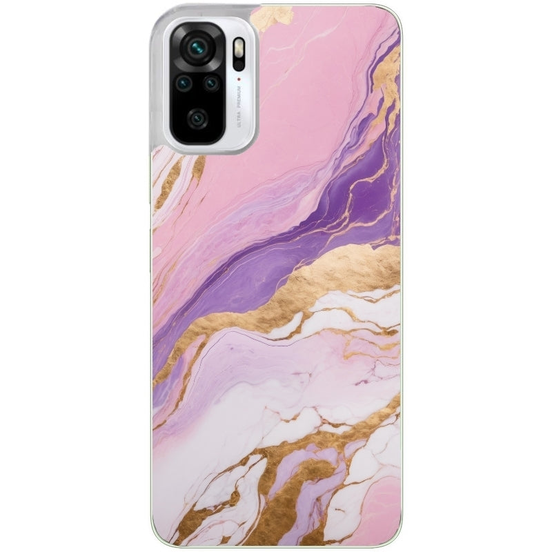 Coque taperso pour Redmi Note 10 4G 5G PRO 10S avec motif marbre violet protection antichoc personnalisée