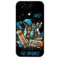 Coque noire taperso pour OnePlus 15 avec motif skate board protection antichoc personnalisée