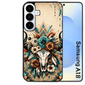 Coque pour Galaxy A08 A18 A28 A38 A58 skull bull plumes
