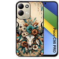 Coque pour POCO C95 PRO skull bull plumes