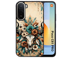 Coque pour POCO C81 PRO skull bull plumes