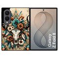 Coque pour Z FOLD 8 skull bull plumes