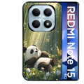 Coque noire taperso pour Redmi Note 15 et PRO PLUS 4G 5G avec motif panda bambou protection antichoc personnalisée