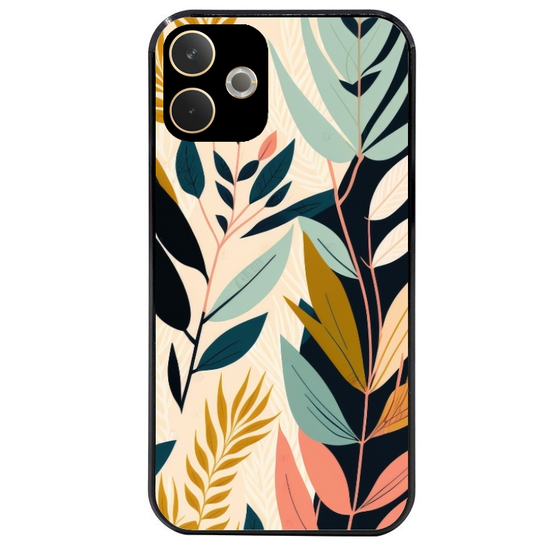 Coque noire taperso pour OPPO A5 PRO 4G et 5G avec motif vintage et fleur protection antichoc personnalisée
