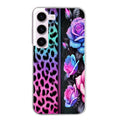 Coque taperso pour galaxy A04S A14 A34 A54 avec motif leopard et fleur protection antichoc personnalisée