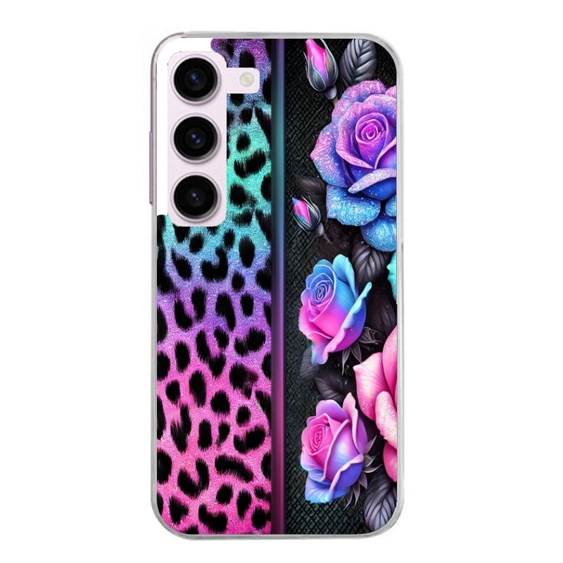 Coque taperso pour Galaxy A13 4G et 5G A23 A53 avec motif leopard et fleur protection antichoc personnalisée