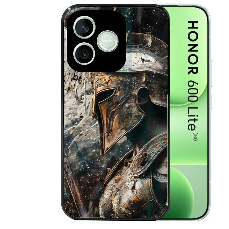 Coque noire pour Honor 600 LITE avec motif spartan guerrier protection antichoc personnalisée
