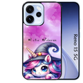Coque noire taperso pour OPPO Reno 15 et F FS 5G avec motif licorne magic avec prenom protection antichoc personnalisée