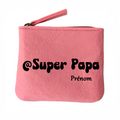 Porte monnaie personnalisé super papa en feutrine en feutrine