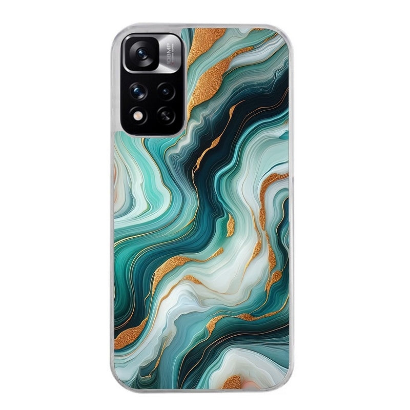 Coque taperso pour Redmi Note 12 4G 5G PRO 4G avec motif marbre vert protection antichoc personnalisée