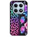 Coque noire taperso pour POCO M8 5G et PRO 5G avec motif leopard et fleur protection antichoc personnalisée