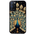 Coque noire taperso pour OPPO A72 4G avec motif paon mandala protection antichoc personnalisée