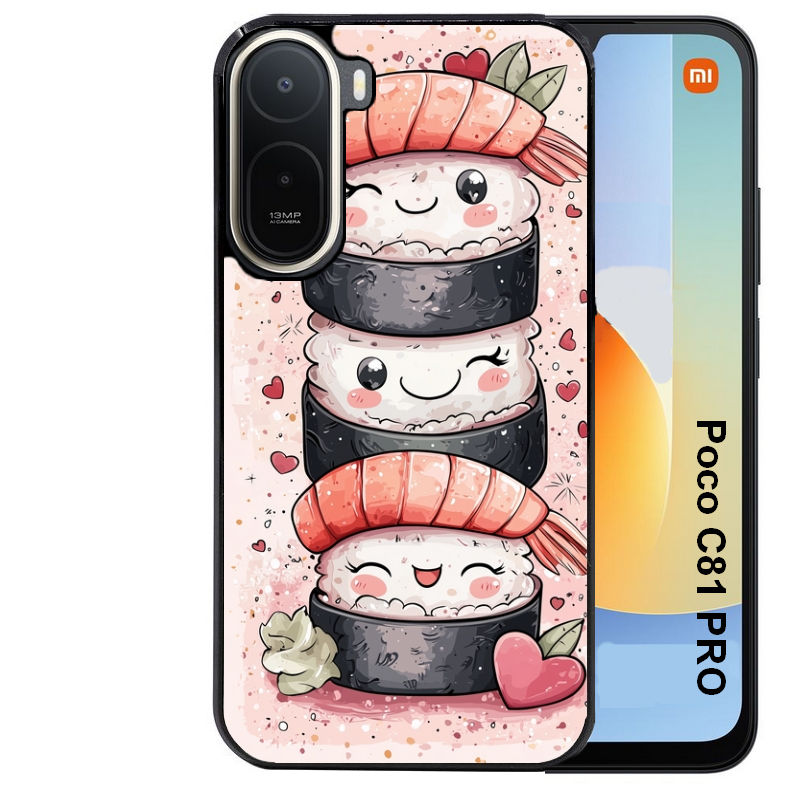 Coque pour POCO C81 PRO sushi kawai anime