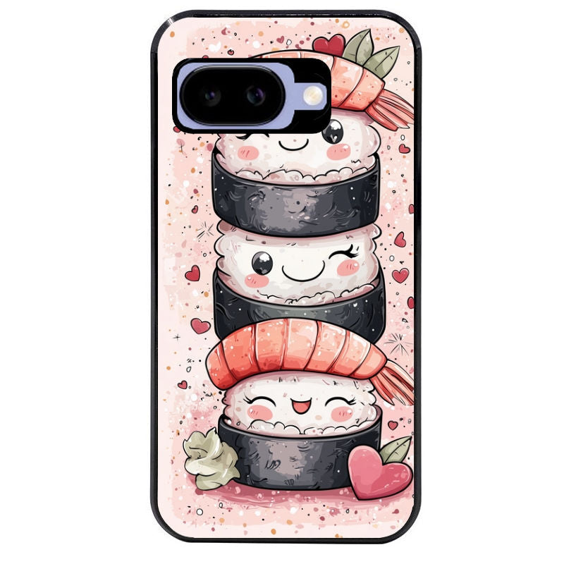 Coque pour Pixel 8A 9A 10A sushi kawai anime