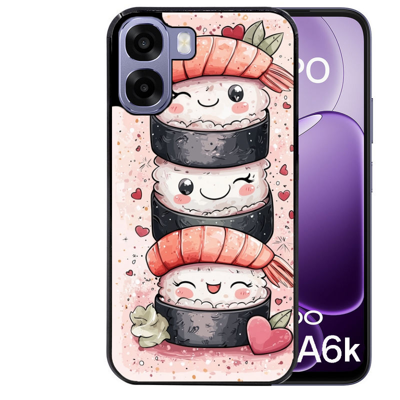 Coque pour Oppo A6 A6 A6K sushi kawai anime