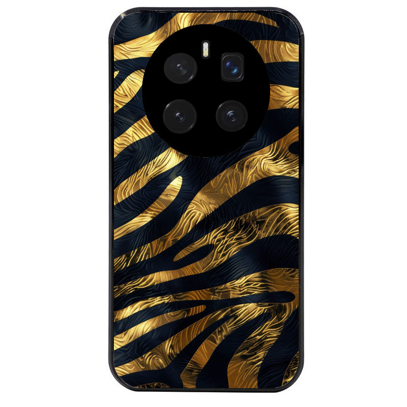 Coque noire taperso pour Magic 7 LITE et PRO avec motif zebre gold protection antichoc personnalisée