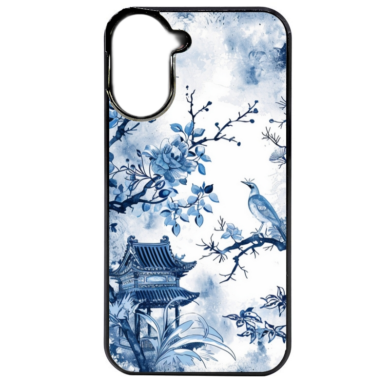 Coque noire taperso pour POCO C71 4G avec motif japan art protection antichoc personnalisée
