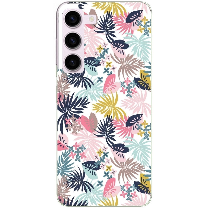Coque taperso pour Galaxy A13 4G et 5G A23 A53 avec motif jungle et fleur rose protection antichoc personnalisée