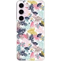 Coque taperso pour galaxy A04S A14 A34 A54 avec motif jungle et fleur rose protection antichoc personnalisée