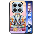 Coque noire taperso pour Redmi Note 15 et PRO PLUS 4G 5G avec motif elephant namaste protection antichoc personnalisée