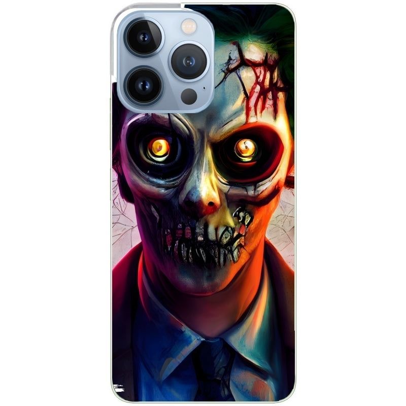 Coque taperso pour Iphone 13 et PRO MINI PRO MAX motif joker style zombie protection antichoc personnalisée