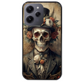Coque noire taperso pour Redmi 12 4G et 5G avec motif tete de mort chapeau protection antichoc personnalisée