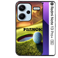 Coque noire taperso pour Redmi Note 13 PRO PLUS 5G avec motif golf personnalisee protection antichoc personnalisée