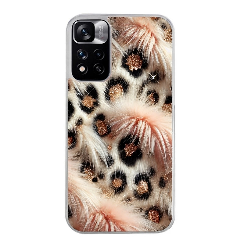 Coque taperso pour Redmi Note 12 4G 5G PRO 4G avec motif effet fourrure leopard 1 protection antichoc personnalisée