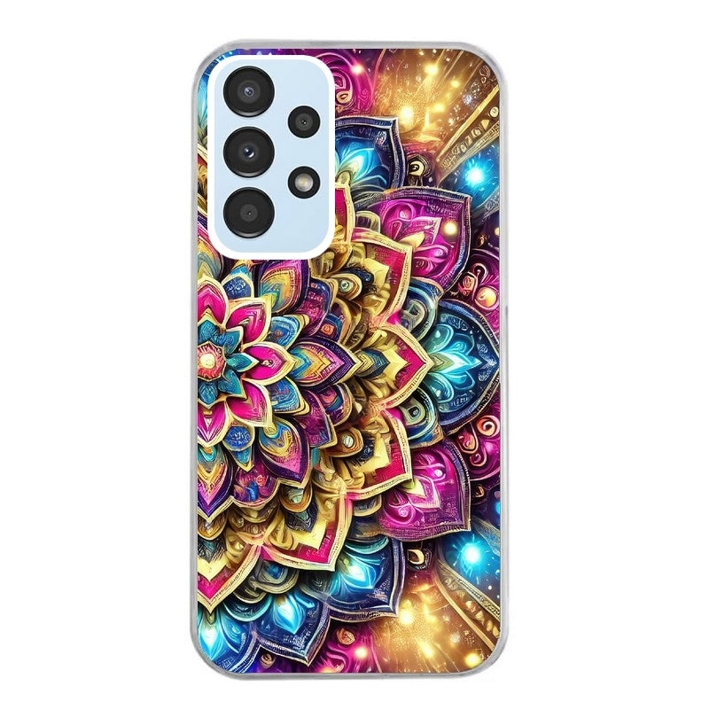 Coque taperso pour Galaxy A13 4G et 5G A23 A53 avec motif mandala 2 protection antichoc personnalisée