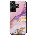 Coque noire taperso pour POCO M6 4G avec motif marbre violet protection antichoc personnalisée