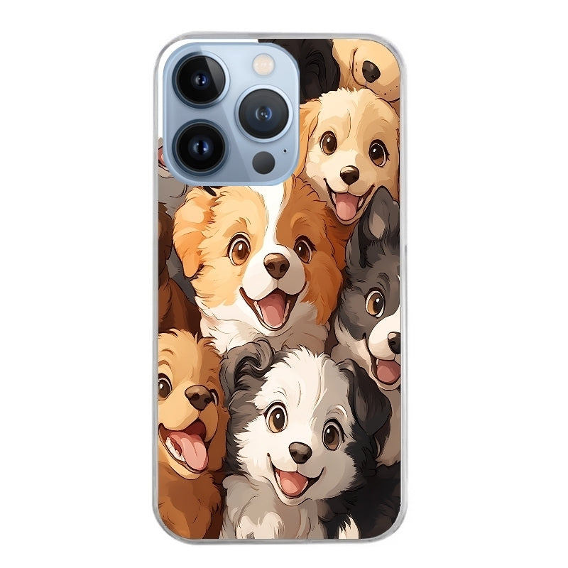 Coque taperso pour Iphone 12 et PRO MINI PRO MAX avec motif chien smile protection antichoc personnalisée