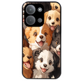 Coque noire taperso pour POCO C85 avec motif chien smile protection antichoc personnalisée