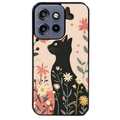 Coque noire taperso pour Moto Edge 60 et Neo Fusion Pro avec motif chat papillon 1 protection antichoc personnalisée