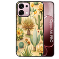 Coque noire taperso pour OPPO A6 PRO 4G et 5G avec motif cactus et succulent protection antichoc personnalisée