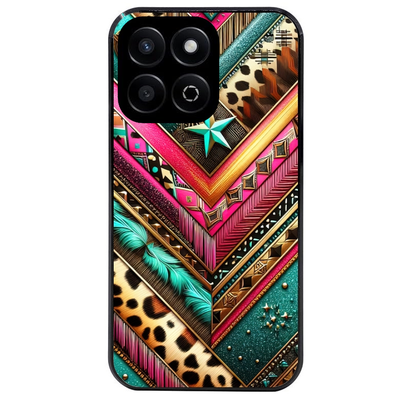 Coque noire taperso pour Honor 70 LITE 90 et LITE avec motif chevron texas protection antichoc personnalisée