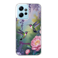 Coque taperso pour Redmi Note 12 4G 5G PRO 4G avec motif colibri couple personnalise protection antichoc personnalisée