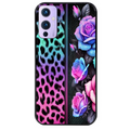 Coque noire taperso pour OnePlus 9 et 9 PRO avec motif leopard et fleur protection antichoc personnalisée